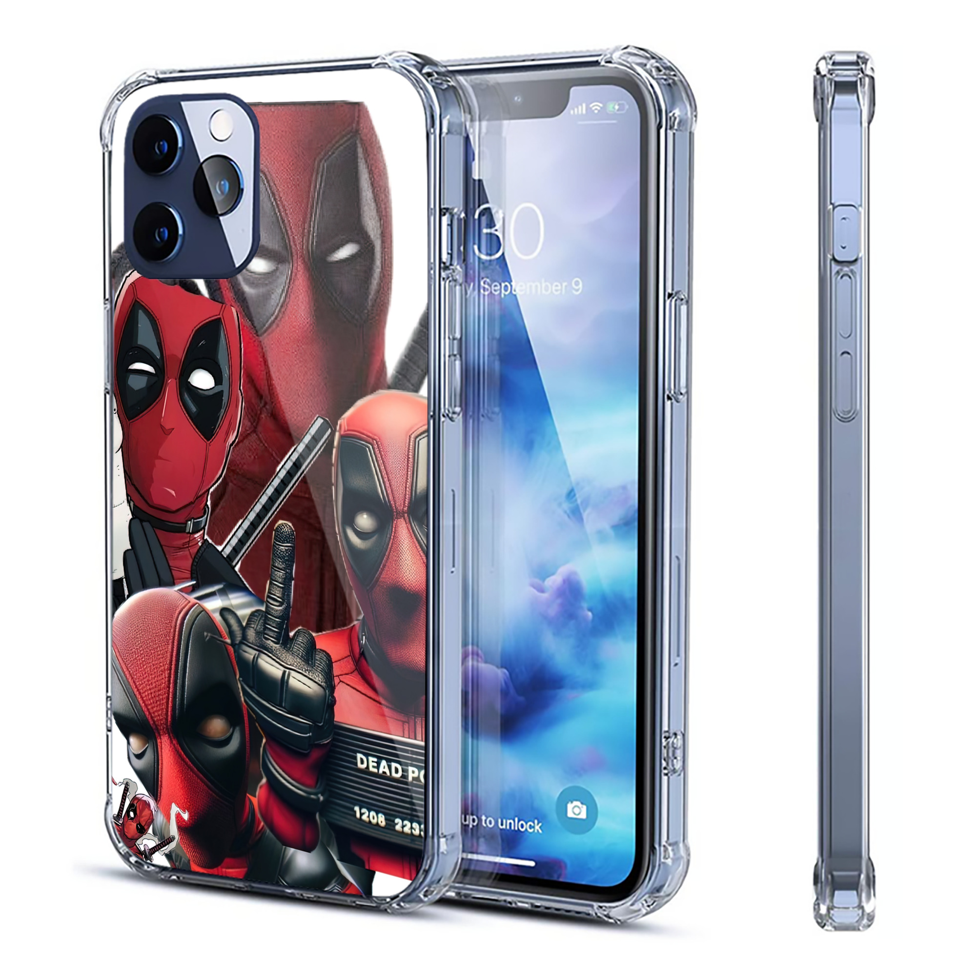 （画像用） Deadpool デッドプール 【iPhone 12シリーズ対応】透明スマホケース（クリアソフトケース）